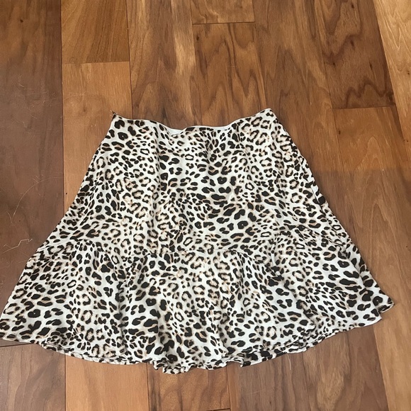 Francesca's Collections Animal Print Skater Skirt - Picture 1 of 3